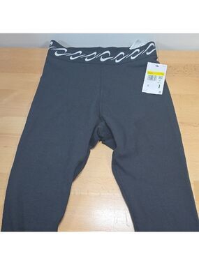 Nike Gray Leggings with Chain-Link Waistband